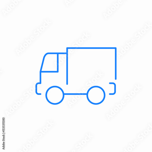 delivery truck side icon sign vector