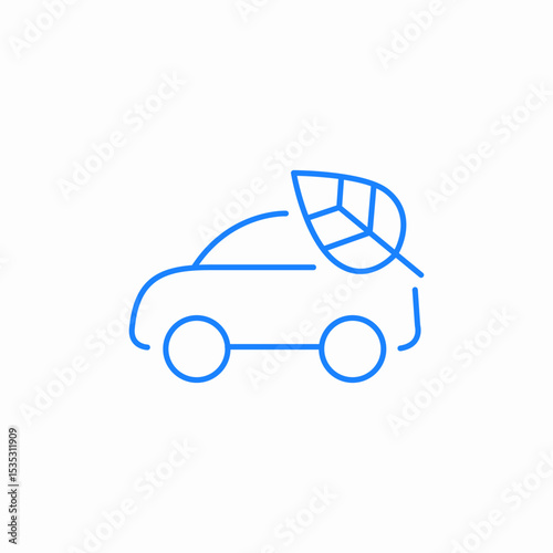eco friendly car icon sign vector