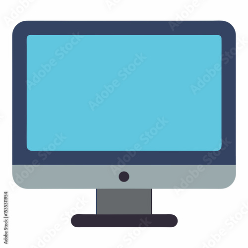 desktop monitor icon on white background  .svg