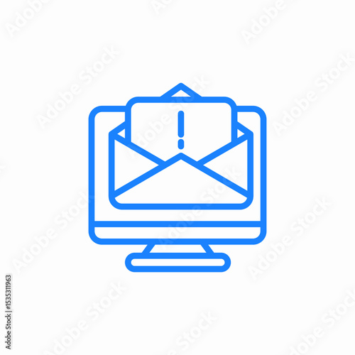 email screen icon sign vector