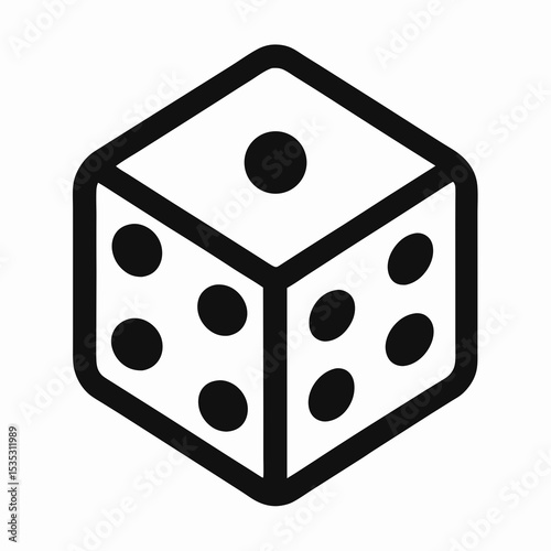 dice icon on white background  .svg
