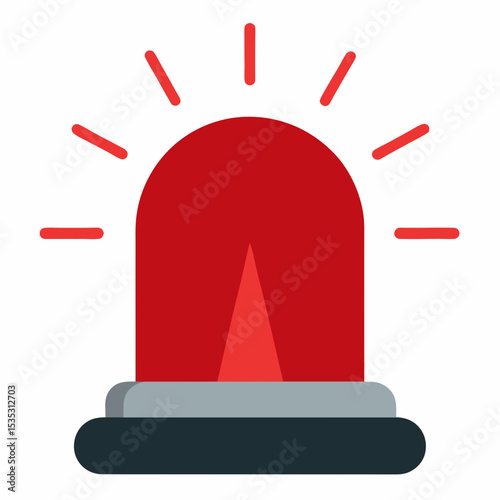 emergency siren icon on white background  .svg
