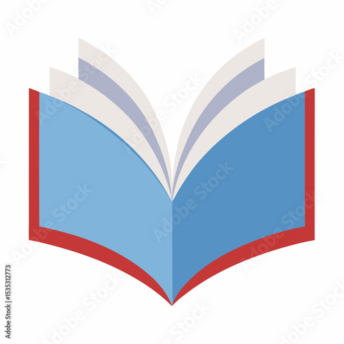Open Book Vector | Generative AI & Linocut Silhouette Illustration