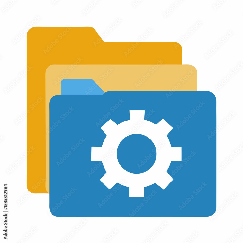 file folder with gear icon on white background .svg file folder with gear icon on white background .svg