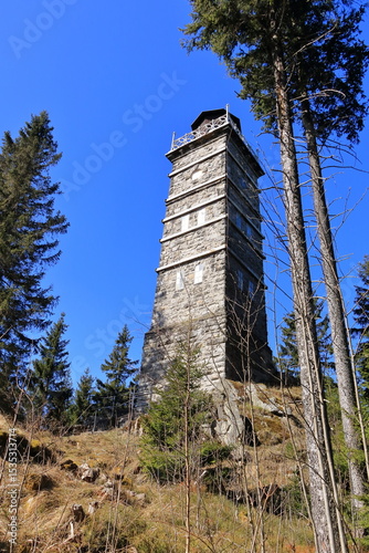 the lookout tower Rozhledna Pajndl, Tisovsky vrch, Nejdek in Bohemia near Karlovy Vary, Karlsbad, Carlsbad, Czech Republic