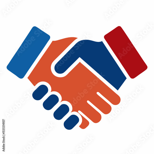 handshake icon on white background  .svg
