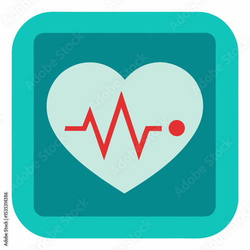 heartbeat monitor icon on white background  .svg