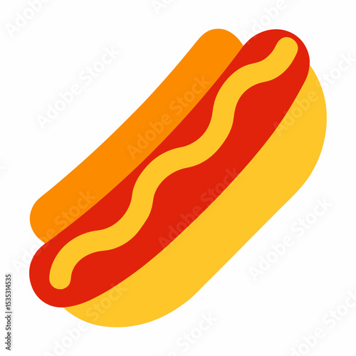 hot dog icon on white background  .svg