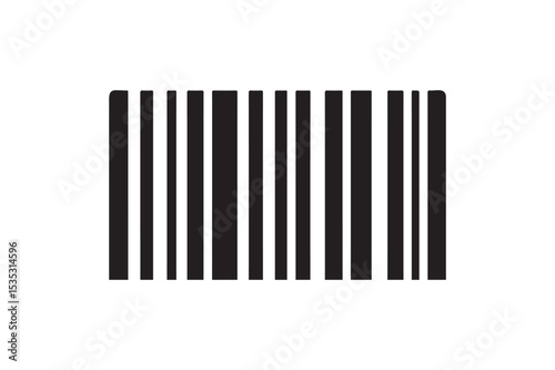 Barcode silhouette vector with white background