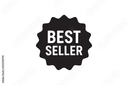 Best Seller silhouette vector with white background