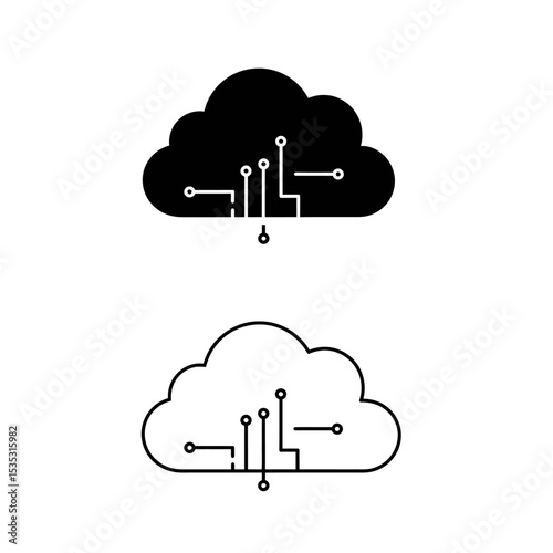 abstract cloud technology system, sci fi design concept background. vector illustration
