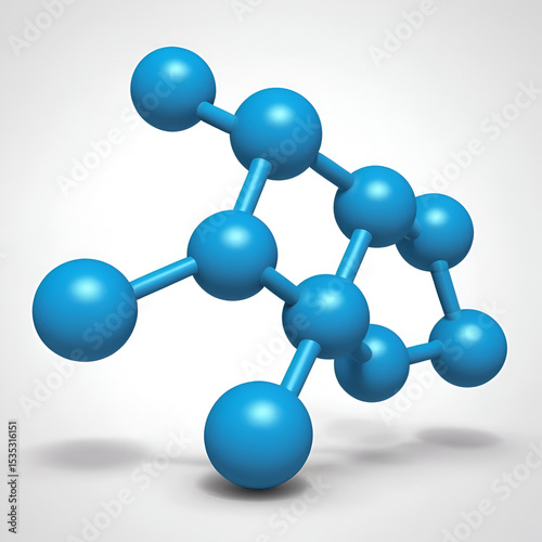 Indapamide molecule. It is thiazide-like diuretic, hypertension drug. Structural chemical formula and molecule model
