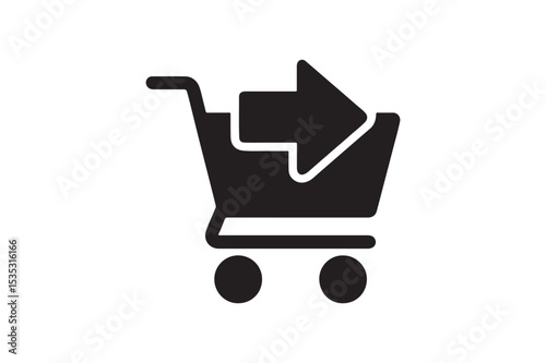 Checkout silhouette vector with white background