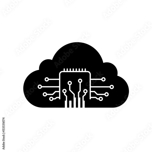 abstract cloud technology system, sci fi design concept background. vector illustration