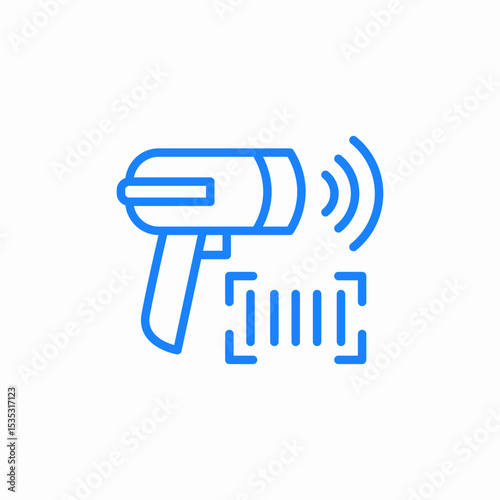 barcode scanner icon sign vector