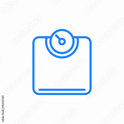 bathroom sclae overweight icon sign vector