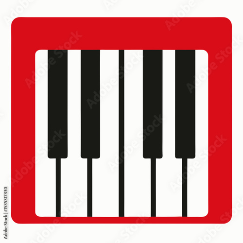 piano keyboard icon on white background  .svg