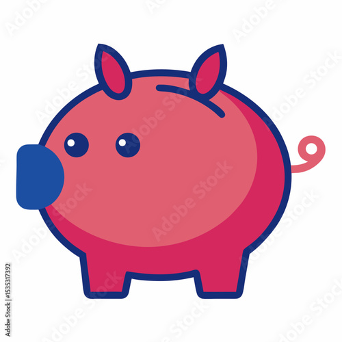 piggy bank icon on white background  .svg