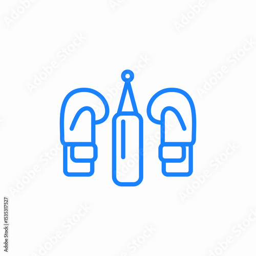 boxing bag gloves icon sign vector