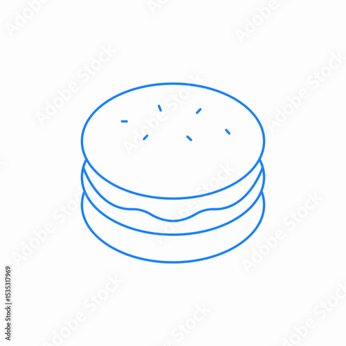 cheese burger icon sign vector