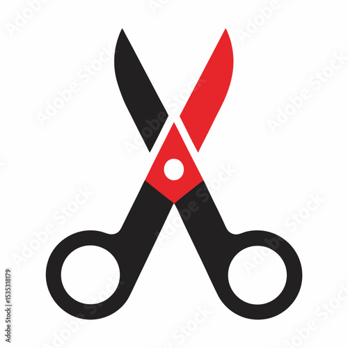 scissors icon on white background  .svg