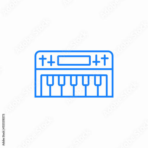 synthesizer music icon sign vector