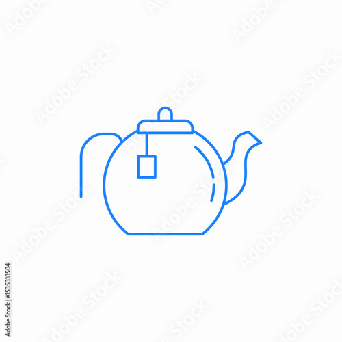 tea pot icon sign vector