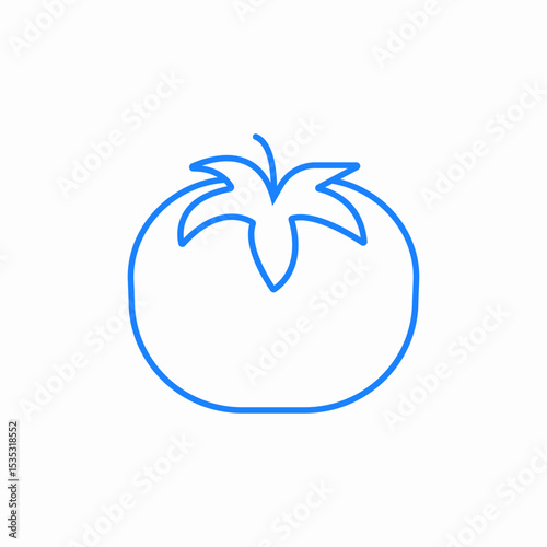 tomato fruit vegetable icon sign vector