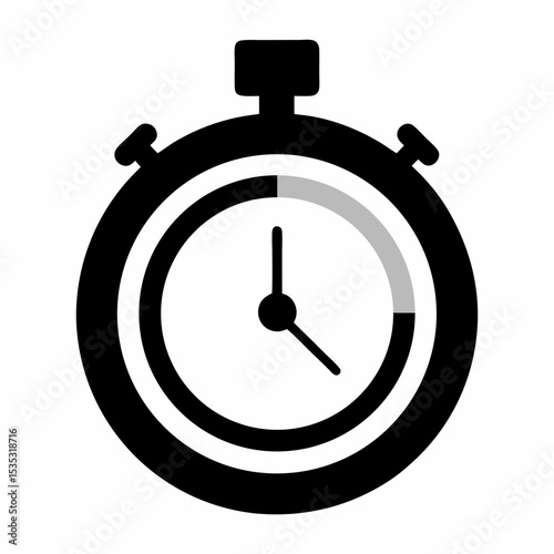 stopwatch icon on white background  .svg