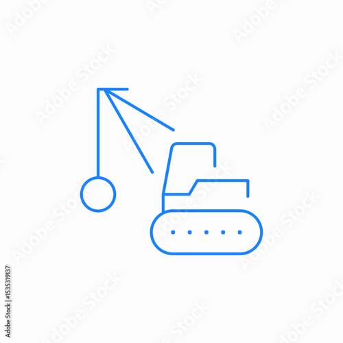 wreck machine icon sign vector
