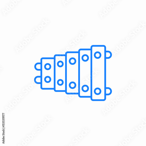 xylophone bells icon sign vector