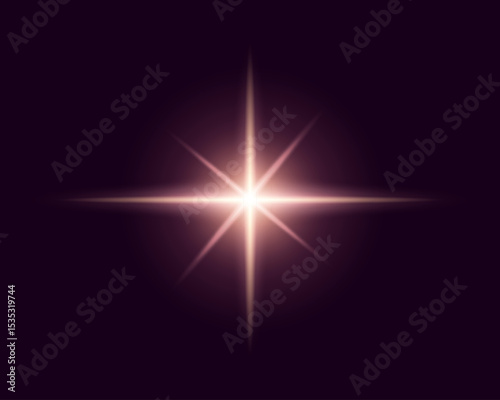 Transparent star light effect, lens flare template