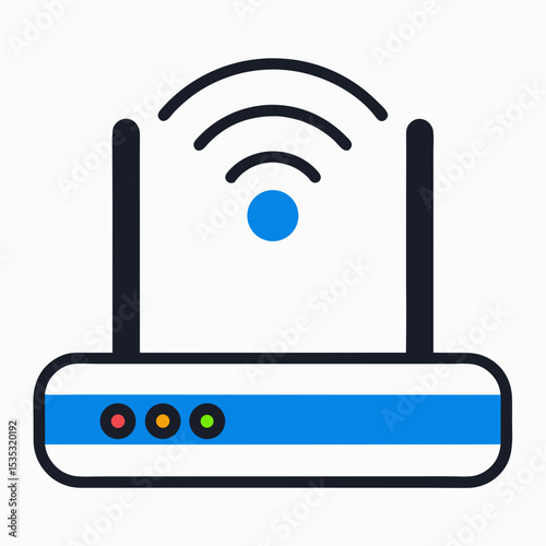 wi fi router icon on white background  .svg