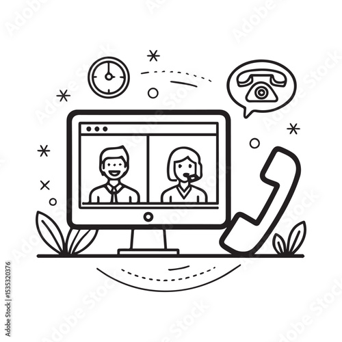 webinar online online meeting icon sign vector