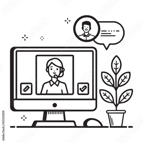 webinar online online meeting icon sign vector