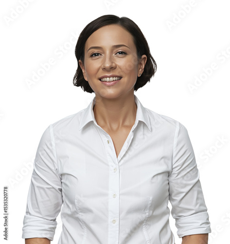 Professional Headshot of a Smiling Middle-Aged Woman