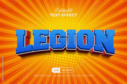 Legion Text Effect Curved Style.