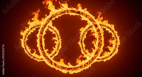 Burning Ring of Fire Illustration