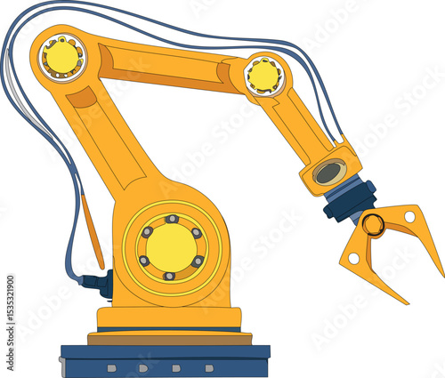 robotic control technology industry vector illustration