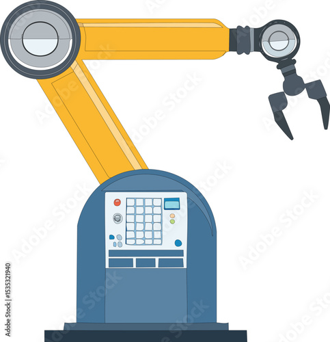 robotic control technology industry vector illustration