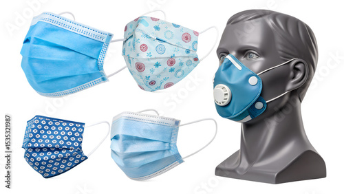 face-masks--full-image-with-isolated-background---