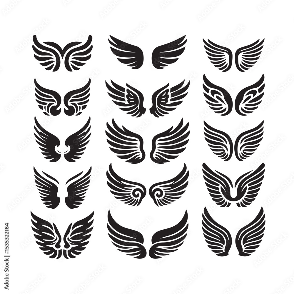 Obraz premium Flower Icons Collection | Botanical Line and Fill Style Floral Vector Set