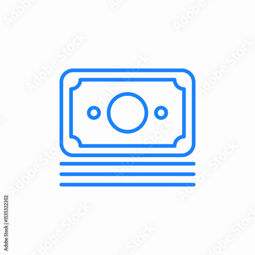 banknote money icon sign vector