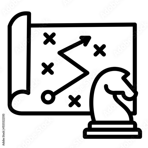 Strategy Map  Icon Element For Design	