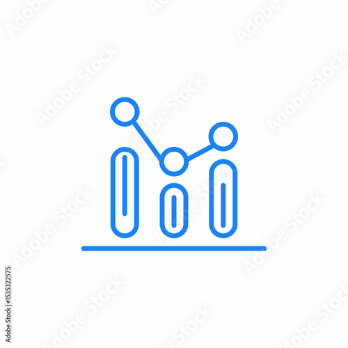 candlestick diagram icon sign vector