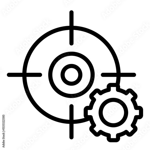 Crosshair Target  Icon Element For Design	
