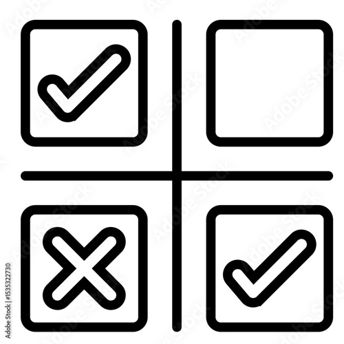 Prioritization Grid  Icon Element For Design	