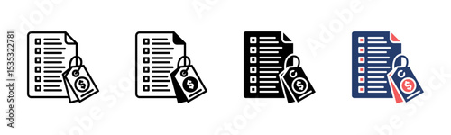 Pricing Tier icon sheet multiple style collection