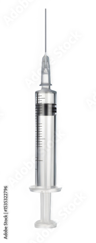 Medical syringe injection needle vaccination healthcare treatment vaccine flu shot immunization tool liquid on transparent background