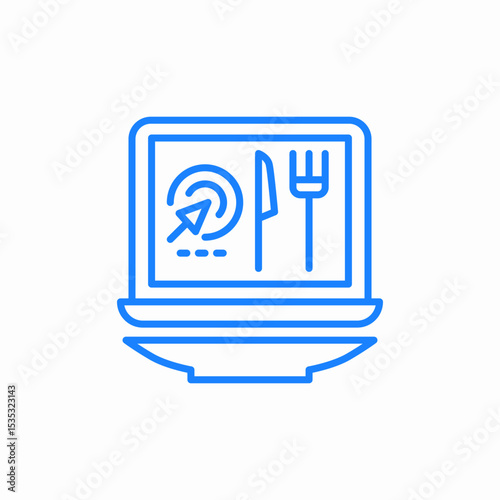 digital menu icon sign vector